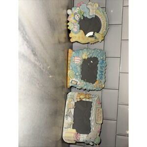 Vintage Baby1stBath,Birthday,smile Set Of 3 Vintage Resin Frames By Papel GW0081